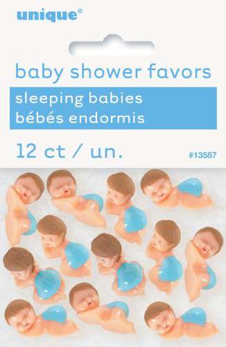 Mini Plastic Baby Toppers - Blue Nappy